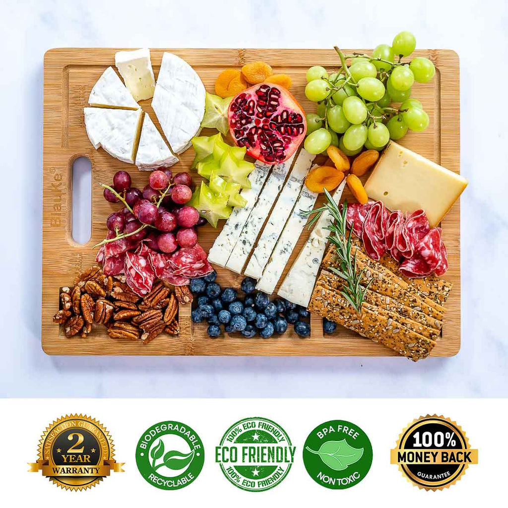 BlauKe Bamboo Cutting Board — 17" × 12.6" with 3 Compartments - James’s Hot Deals & FindsBlauKe Bamboo Cutting Board — 17" × 12.6" with 3 CompartmentsBamboo Cutting BoardsBlauKeJames’s Hot Deals & FindsBlauKe Bamboo Cutting Board — 17" × 12.6" with 3 Compartments