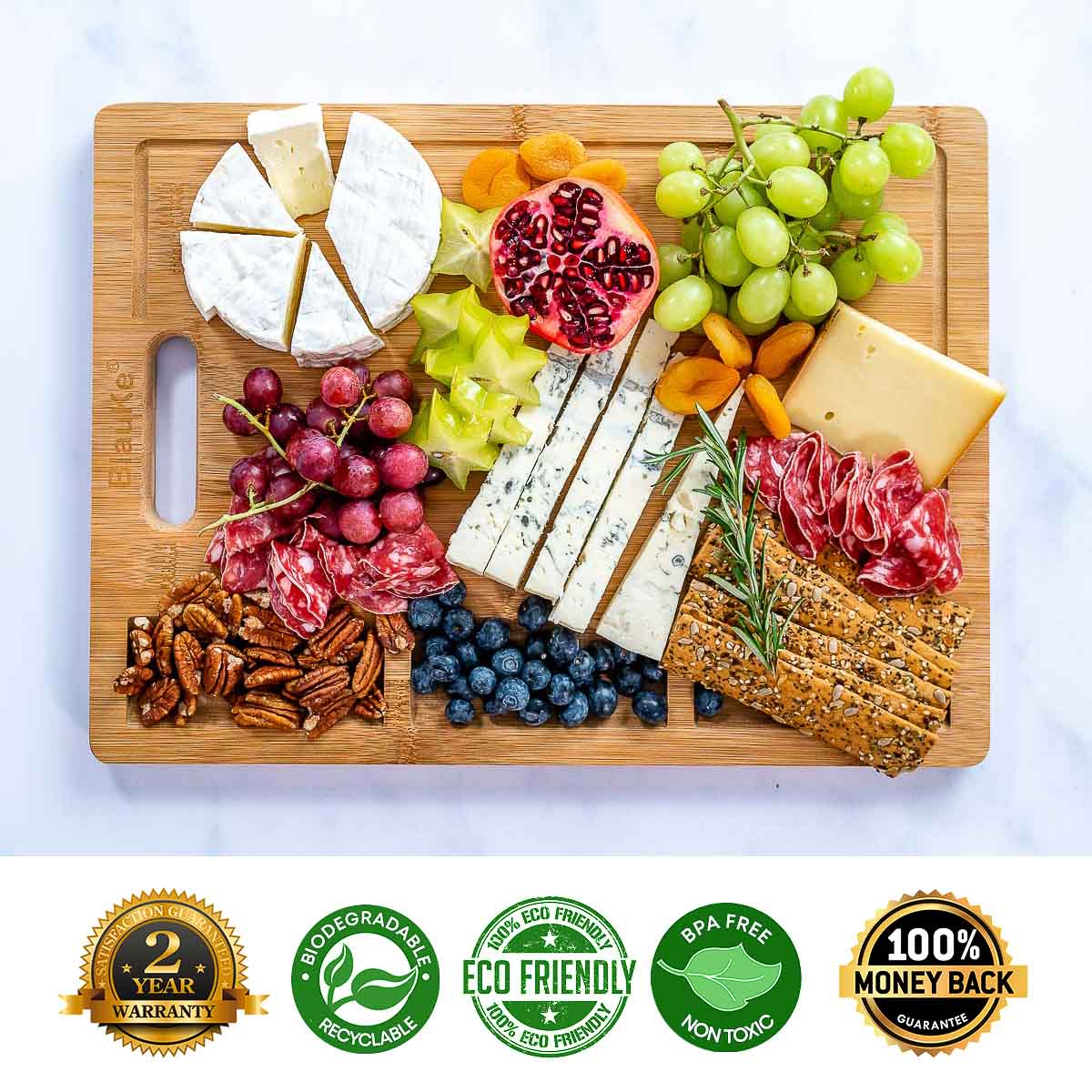 BlauKe Bamboo Cutting Board — 17" × 12.6" with 3 Compartments - James’s Hot Deals & FindsBlauKe Bamboo Cutting Board — 17" × 12.6" with 3 CompartmentsBamboo Cutting BoardsBlauKeJames’s Hot Deals & FindsBlauKe Bamboo Cutting Board — 17" × 12.6" with 3 Compartments