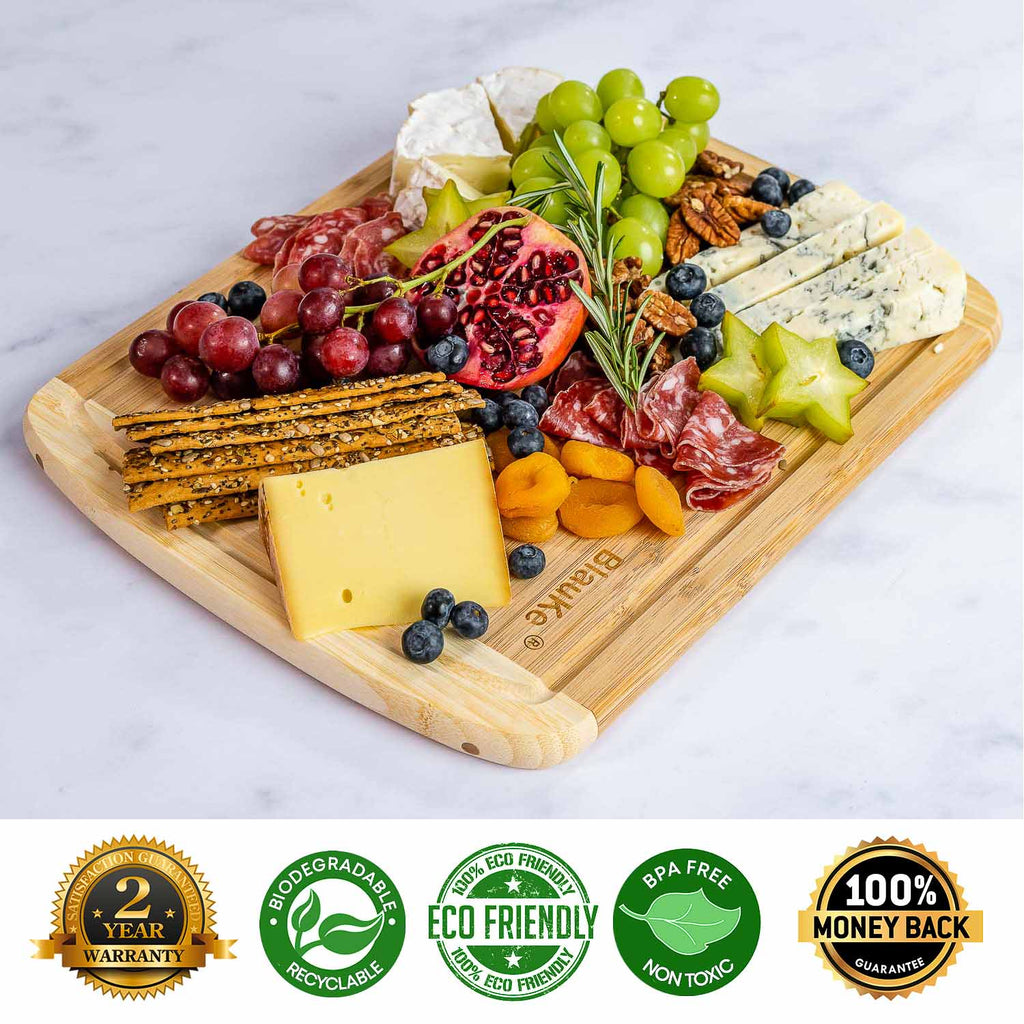 BlauKe Large Bamboo Cutting Board — 14.5" × 11.5" with Juice Groove - James’s Hot Deals & FindsBlauKe Large Bamboo Cutting Board — 14.5" × 11.5" with Juice GrooveBamboo Cutting BoardsBlauKeJames’s Hot Deals & FindsLarge Wood Cutting Board for Kitchen 14x11 inch - Bamboo Chopping Board with Juice Groove - Wooden Serving Tray-1