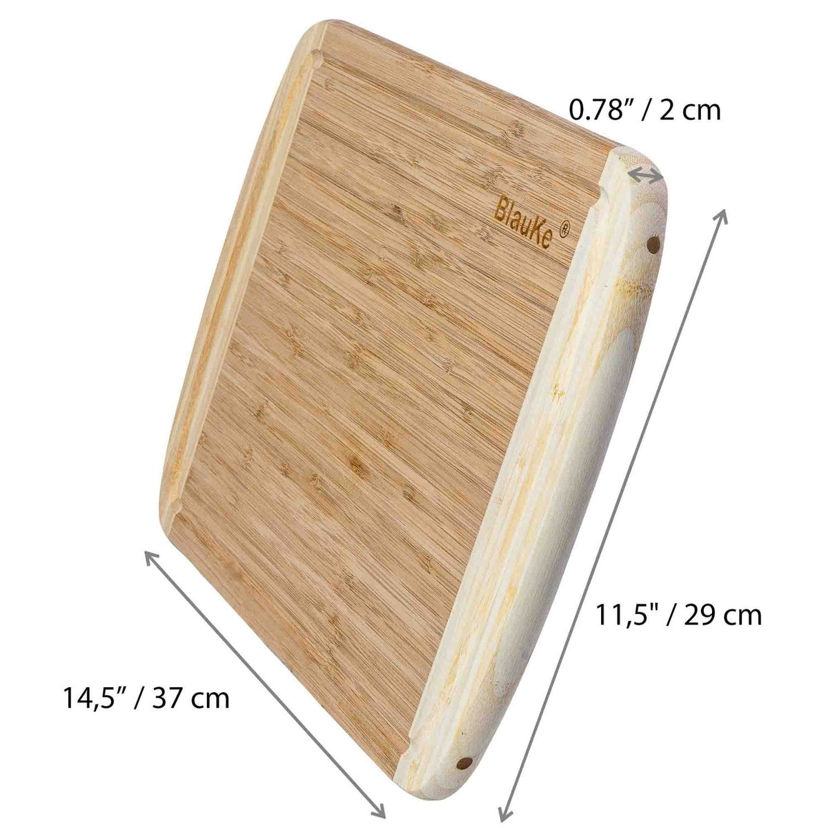 BlauKe Large Bamboo Cutting Board — 14.5" × 11.5" with Juice Groove - James’s Hot Deals & FindsBlauKe Large Bamboo Cutting Board — 14.5" × 11.5" with Juice GrooveBamboo Cutting BoardsBlauKeJames’s Hot Deals & FindsLarge Wood Cutting Board for Kitchen 14x11 inch - Bamboo Chopping Board with Juice Groove - Wooden Serving Tray-2