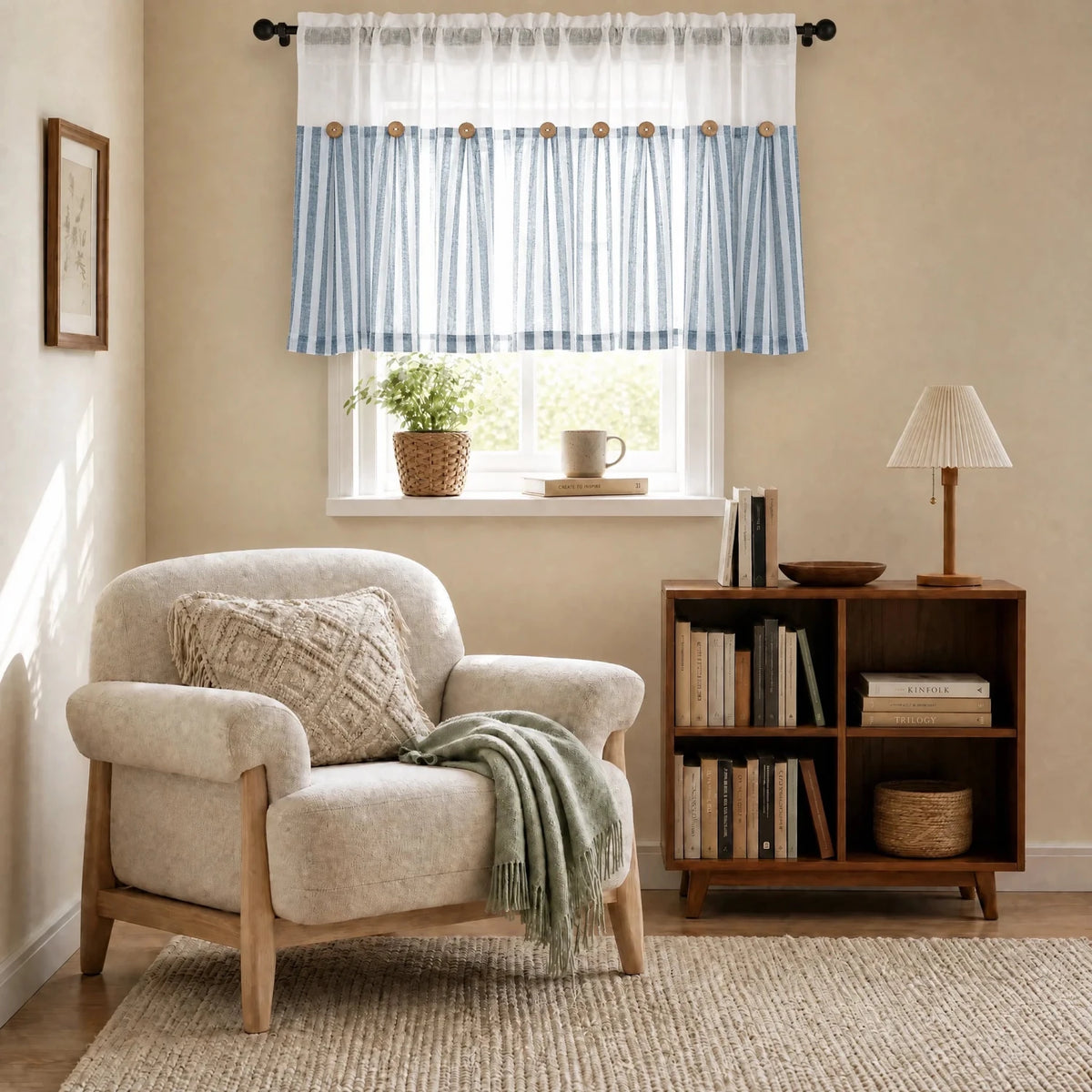 DWCN Gaia Linen Window Valance Curtain - James’s Hot Deals & FindsDWCN Gaia Linen Window Valance CurtainWindow ValancesDWCN OfficialJames’s Hot Deals & FindsDusty BlueW42" x L12"DWCN Gaia Linen Window Valance Curtain