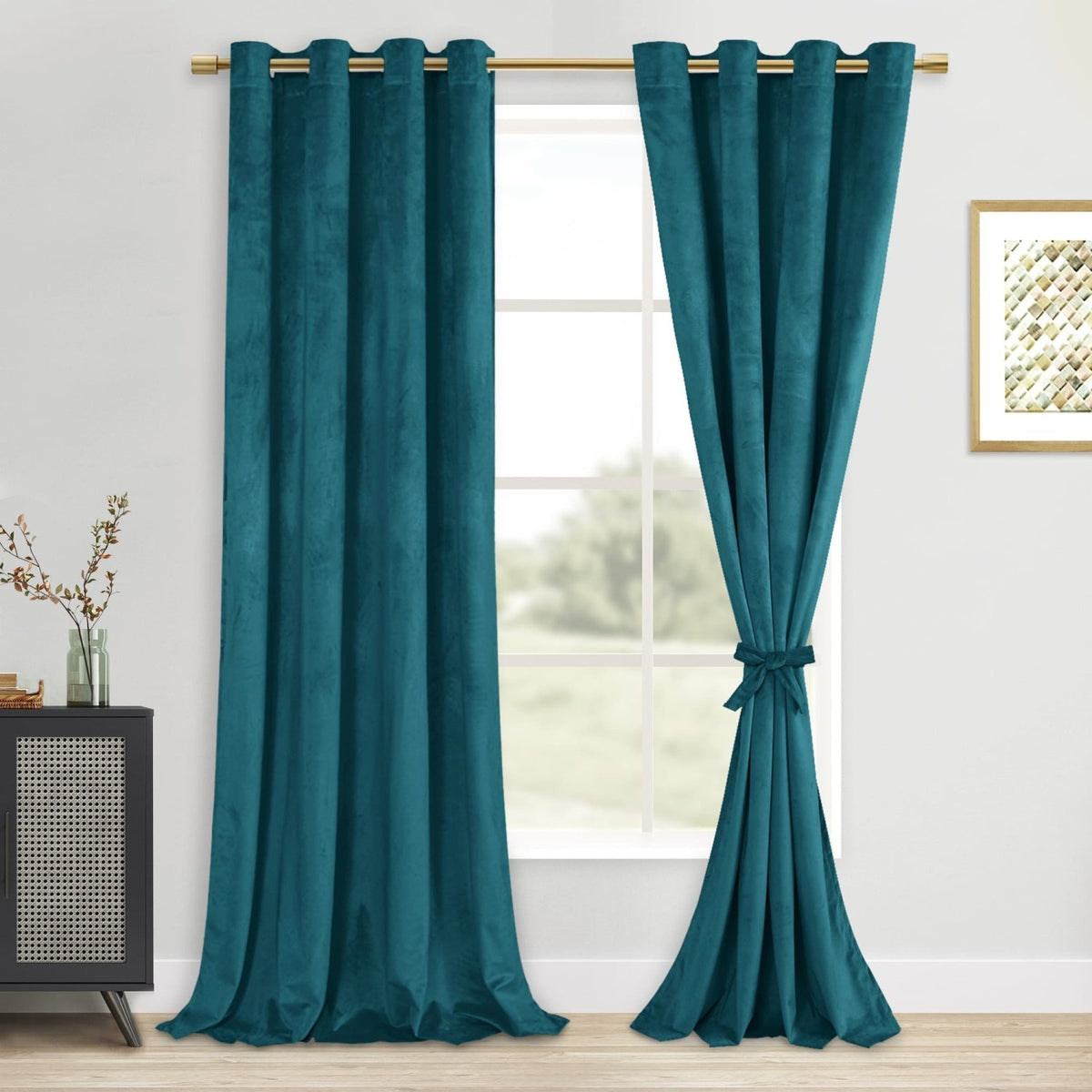 DWCN Velvet Blackout Curtains with Tiebacks, Set of 2 Panels - James’s Hot Deals & FindsDWCN Velvet Blackout Curtains with Tiebacks, Set of 2 PanelsCurtainsDWCN OfficialJames’s Hot Deals & FindsTeal42"W x 96"LDWCN Velvet Blackout Curtains with Tiebacks, Set of 2 Panels