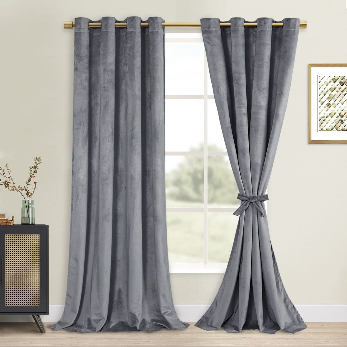 DWCN Velvet Blackout Curtains with Tiebacks, Set of 2 Panels - James’s Hot Deals & FindsDWCN Velvet Blackout Curtains with Tiebacks, Set of 2 PanelsCurtainsDWCN OfficialJames’s Hot Deals & FindsGray42"W x 96"LDWCN Velvet Blackout Curtains with Tiebacks, Set of 2 Panels