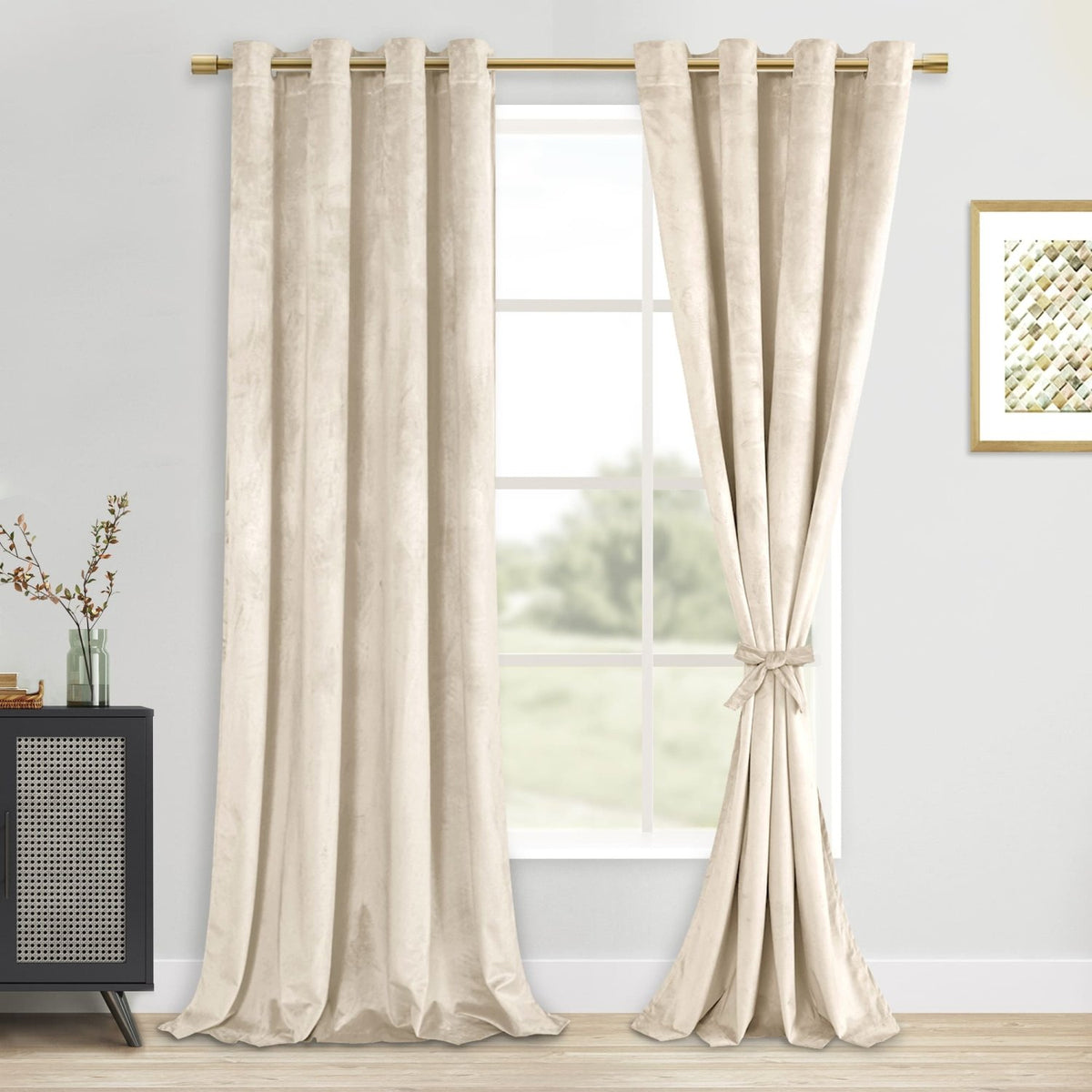 DWCN Velvet Blackout Curtains with Tiebacks, Set of 2 Panels - James’s Hot Deals & FindsDWCN Velvet Blackout Curtains with Tiebacks, Set of 2 PanelsCurtainsDWCN OfficialJames’s Hot Deals & FindsBeige42"W x 96"LDWCN Velvet Blackout Curtains with Tiebacks, Set of 2 Panels