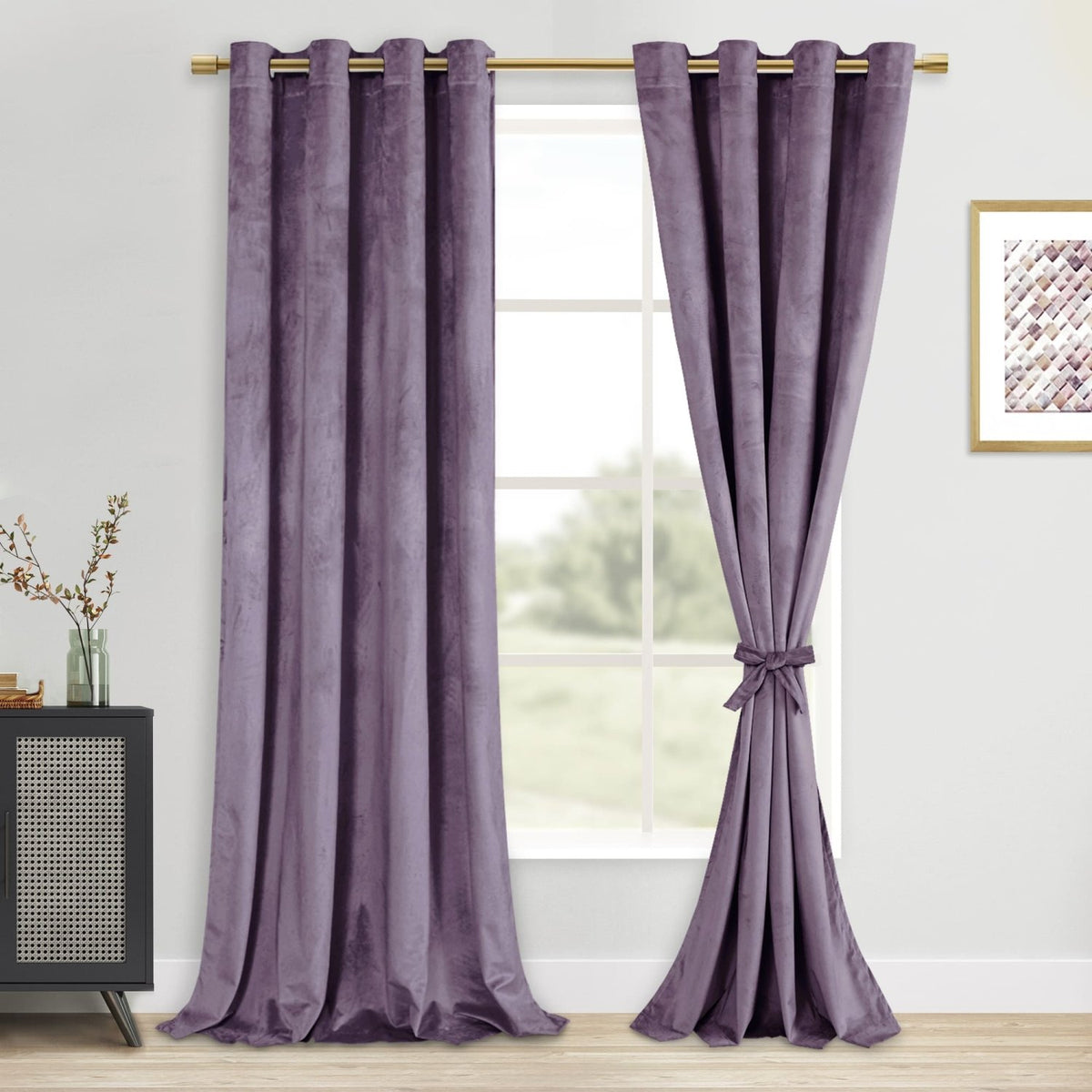 DWCN Velvet Blackout Curtains with Tiebacks, Set of 2 Panels - James’s Hot Deals & FindsDWCN Velvet Blackout Curtains with Tiebacks, Set of 2 PanelsCurtainsDWCN OfficialJames’s Hot Deals & FindsPurple42"W x 96"LDWCN Velvet Blackout Curtains with Tiebacks, Set of 2 Panels