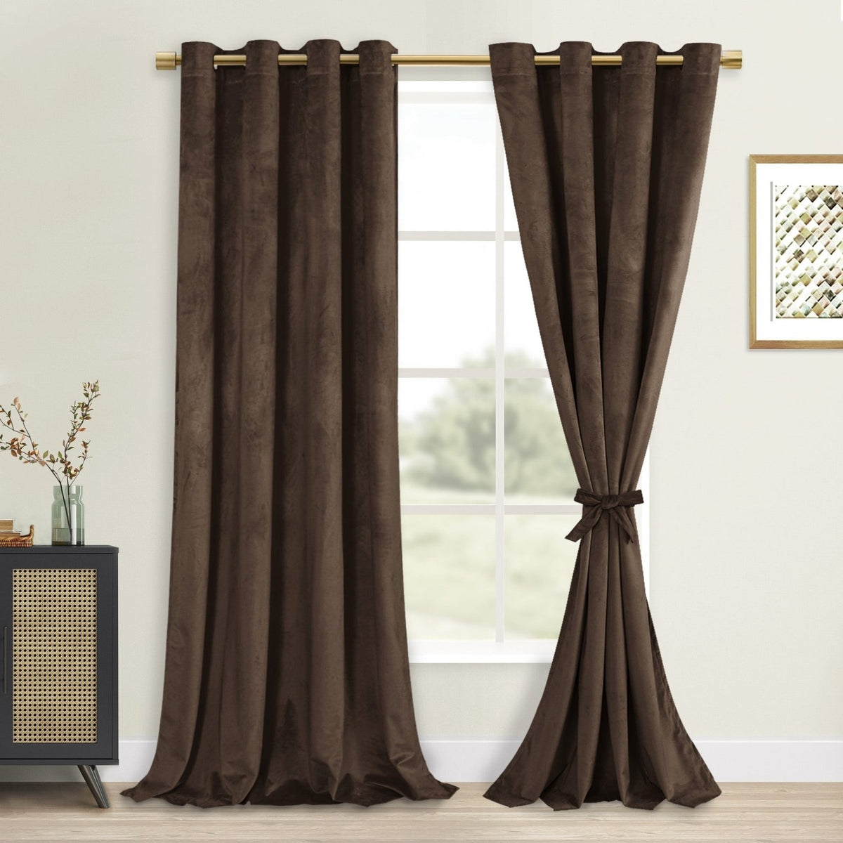 DWCN Velvet Blackout Curtains with Tiebacks, Set of 2 Panels - James’s Hot Deals & FindsDWCN Velvet Blackout Curtains with Tiebacks, Set of 2 PanelsCurtainsDWCN OfficialJames’s Hot Deals & FindsBrown42"W x 96"LDWCN Velvet Blackout Curtains with Tiebacks, Set of 2 Panels