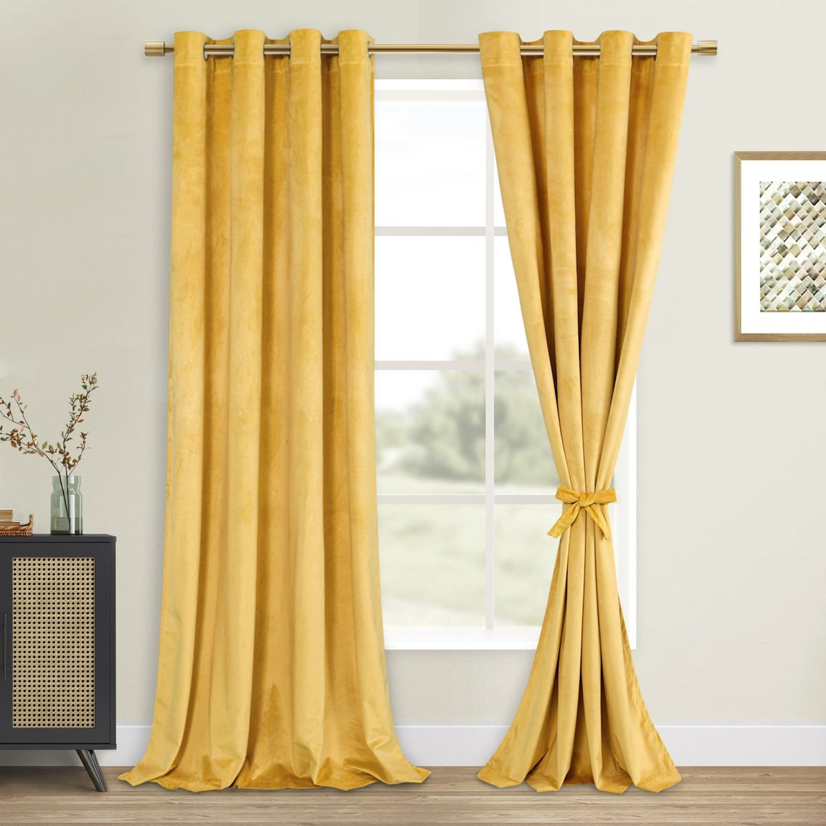 DWCN Velvet Blackout Curtains with Tiebacks, Set of 2 Panels - James’s Hot Deals & FindsDWCN Velvet Blackout Curtains with Tiebacks, Set of 2 PanelsCurtainsDWCN OfficialJames’s Hot Deals & FindsYellow42"W x 96"LDWCN Velvet Blackout Curtains with Tiebacks, Set of 2 Panels