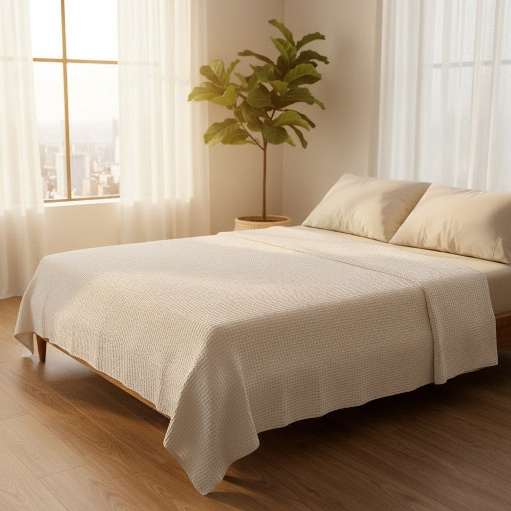 Microcheck Cotton Thermal Blanket - James’s Hot Deals & FindsMicrocheck Cotton Thermal BlanketBlankets & ComfortersRifz Textiles IncJames’s Hot Deals & FindsBlanketWhiteMicrocheck Cotton Thermal Blanket