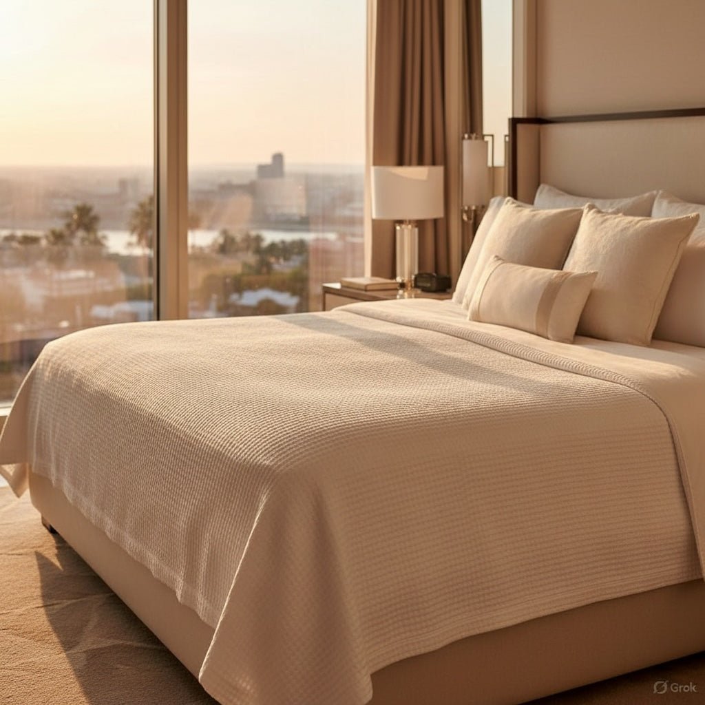 Microcheck Cotton Thermal Blanket - James’s Hot Deals & FindsMicrocheck Cotton Thermal BlanketBlankets & ComfortersRifz Textiles IncJames’s Hot Deals & FindsBlanketWhiteMicrocheck Cotton Thermal Blanket