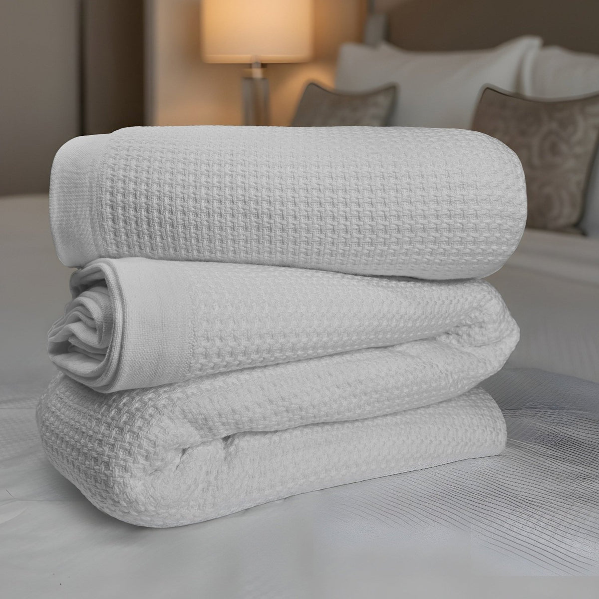 Microcheck Cotton Thermal Blanket - James’s Hot Deals & FindsMicrocheck Cotton Thermal BlanketBlankets & ComfortersRifz Textiles IncJames’s Hot Deals & FindsBlanketWhiteMicrocheck Cotton Thermal Blanket