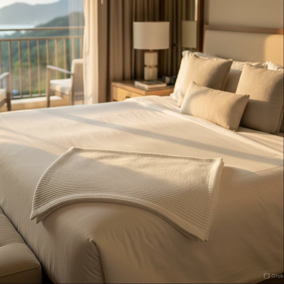 Microcheck Cotton Thermal Blanket - James’s Hot Deals & FindsMicrocheck Cotton Thermal BlanketBlankets & ComfortersRifz Textiles IncJames’s Hot Deals & FindsBlanketWhiteMicrocheck Cotton Thermal Blanket