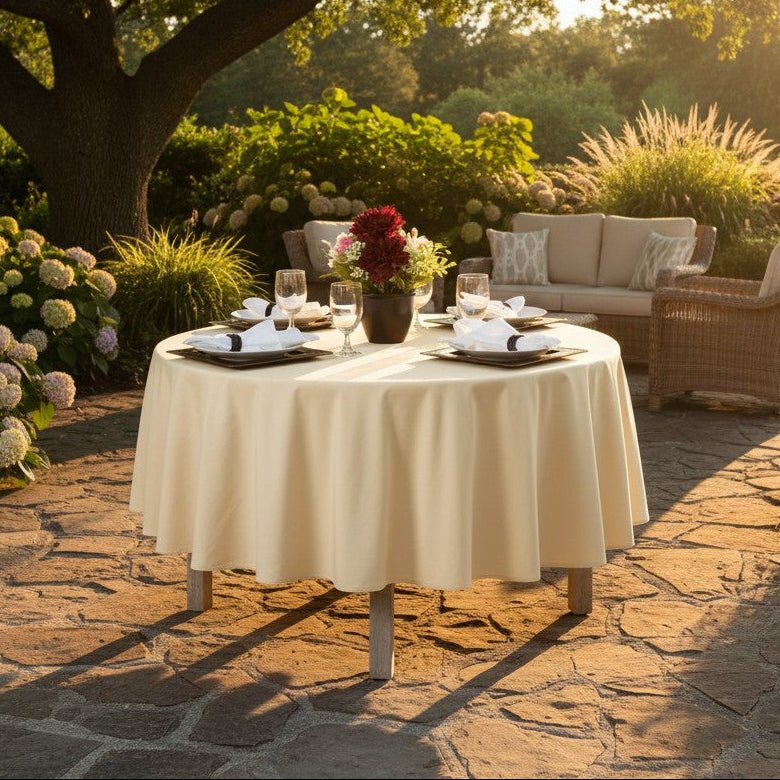 MJS 100% Spun Polyester 2 PLY Round Table Linens - James’s Hot Deals & FindsMJS 100% Spun Polyester 2 PLY Round Table LinensTableclothsRifz Textiles IncJames’s Hot Deals & FindsRound Table ClothIvoryMJS 100% Spun Polyester 2 PLY Round Table Linens
