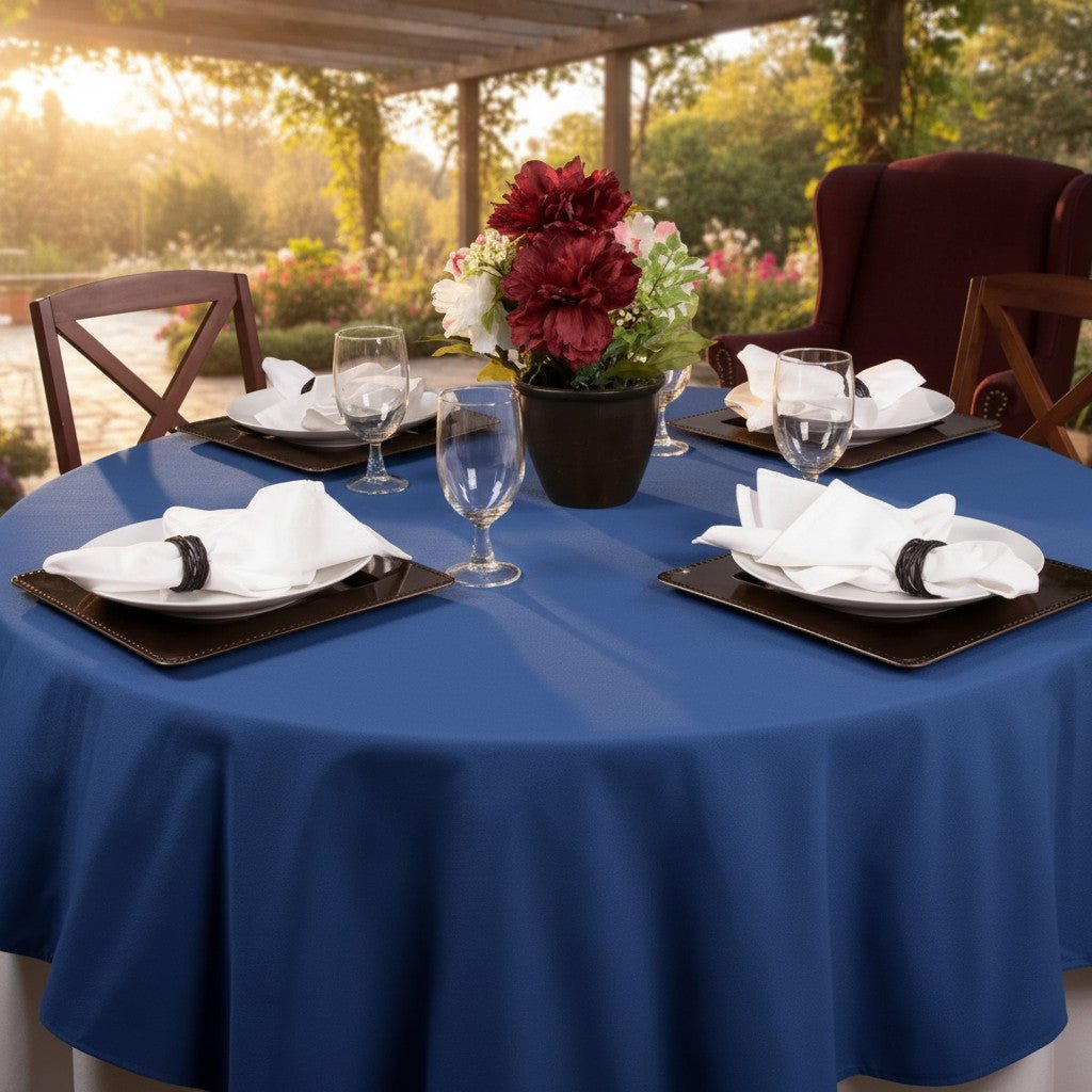 MJS 100% Spun Polyester 2 PLY Round Table Linens - James’s Hot Deals & FindsMJS 100% Spun Polyester 2 PLY Round Table LinensTableclothsRifz Textiles IncJames’s Hot Deals & FindsRound Table ClothRoyal BlueMJS 100% Spun Polyester 2 PLY Round Table Linens