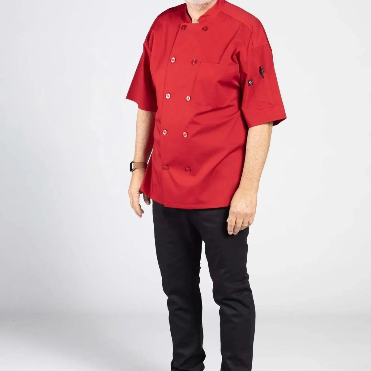 Poplin Cotton Blend Pro-vent Short Sleeve Chef Coat - James’s Hot Deals & FindsPoplin Cotton Blend Pro-vent Short Sleeve Chef CoatChef ApparelRifz Textiles IncJames’s Hot Deals & FindsPoplin Short Sleeve Chef CoatRedPoplin Cotton Blend Pro-vent Short Sleeve Chef Coat