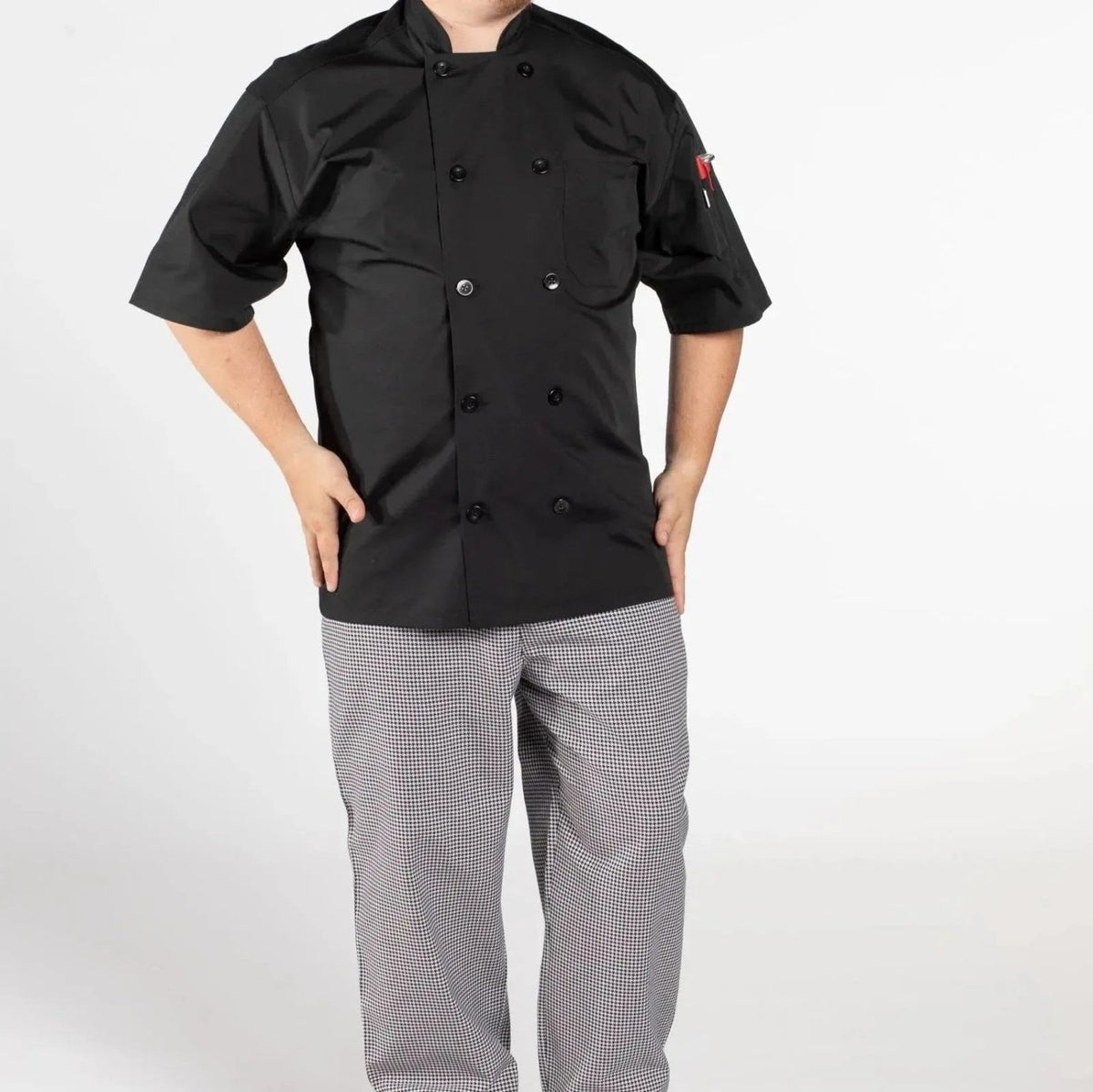 Poplin Cotton Blend Pro-vent Short Sleeve Chef Coat - James’s Hot Deals & FindsPoplin Cotton Blend Pro-vent Short Sleeve Chef CoatChef ApparelRifz Textiles IncJames’s Hot Deals & FindsPoplin Short Sleeve Chef CoatBlackPoplin Cotton Blend Pro-vent Short Sleeve Chef Coat