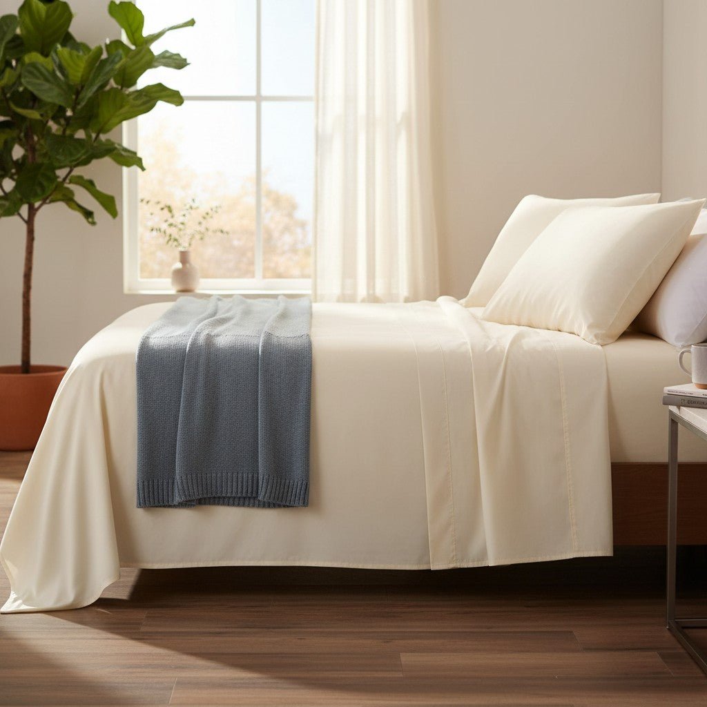 T-250 Cotton-Blend Percale Sheets — Multiple Sizes, Colors & Pack Quantities - James’s Hot Deals & FindsT-250 Cotton-Blend Percale Sheets — Multiple Sizes, Colors & Pack QuantitiesSheetingsRifz Textiles IncJames’s Hot Deals & FindsFlat SheetBoneT-250 Cotton-Blend Percale Sheets — Multiple Sizes, Colors & Pack Quantities