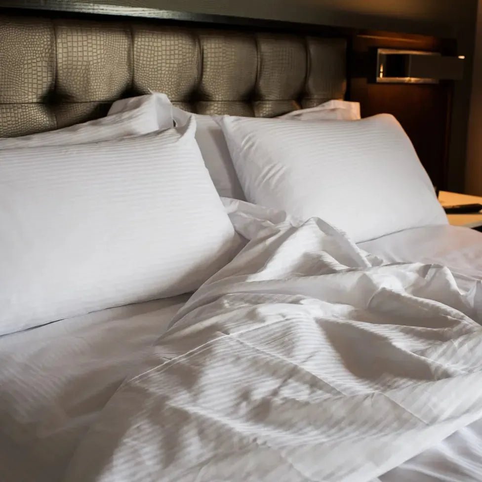 T-250 White Blended 10 MM Satin Stripe Bed Sheets - James’s Hot Deals & FindsT-250 White Blended 10 MM Satin Stripe Bed SheetsSheetings & Bedding AccessoriesRifz Textiles IncJames’s Hot Deals & FindsPillwcaseWhiteT-250 White Blended 10 MM Satin Stripe Bed Sheets