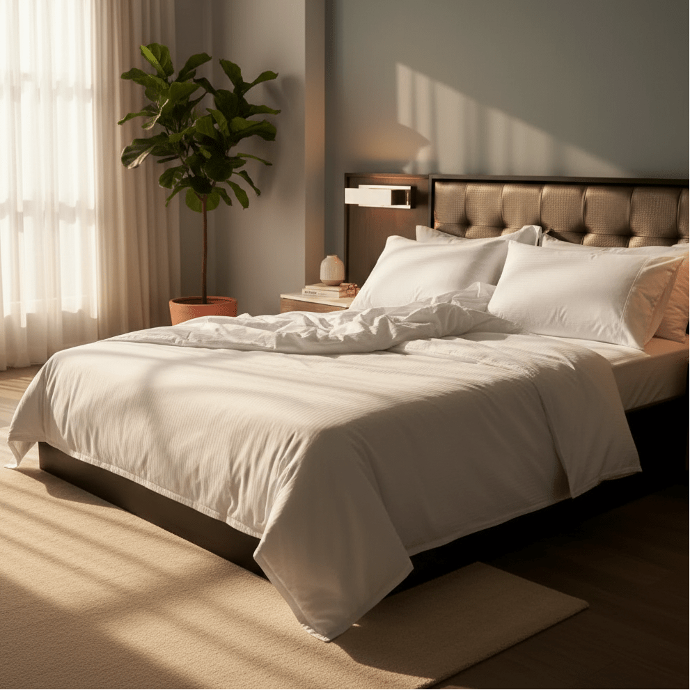 T-250 White Blended 10 MM Satin Stripe Bed Sheets - James’s Hot Deals & FindsT-250 White Blended 10 MM Satin Stripe Bed SheetsSheetings & Bedding AccessoriesRifz Textiles IncJames’s Hot Deals & FindsPillwcaseWhiteT-250 White Blended 10 MM Satin Stripe Bed Sheets