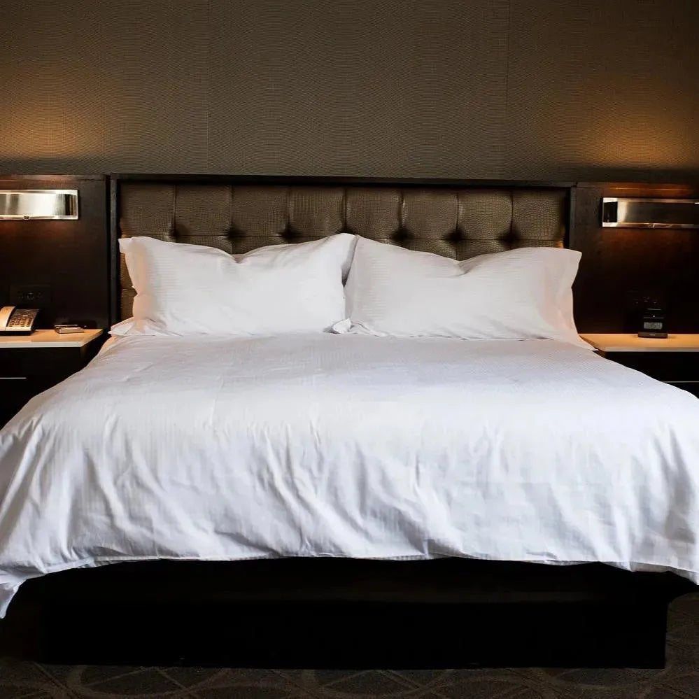 T-250 White Blended 10 MM Satin Stripe Bed Sheets - James’s Hot Deals & FindsT-250 White Blended 10 MM Satin Stripe Bed SheetsSheetings & Bedding AccessoriesRifz Textiles IncJames’s Hot Deals & FindsFlat SheetWhiteT-250 White Blended 10 MM Satin Stripe Bed Sheets